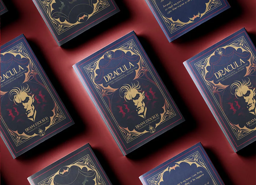 Dracula gothic book cover design visualisation