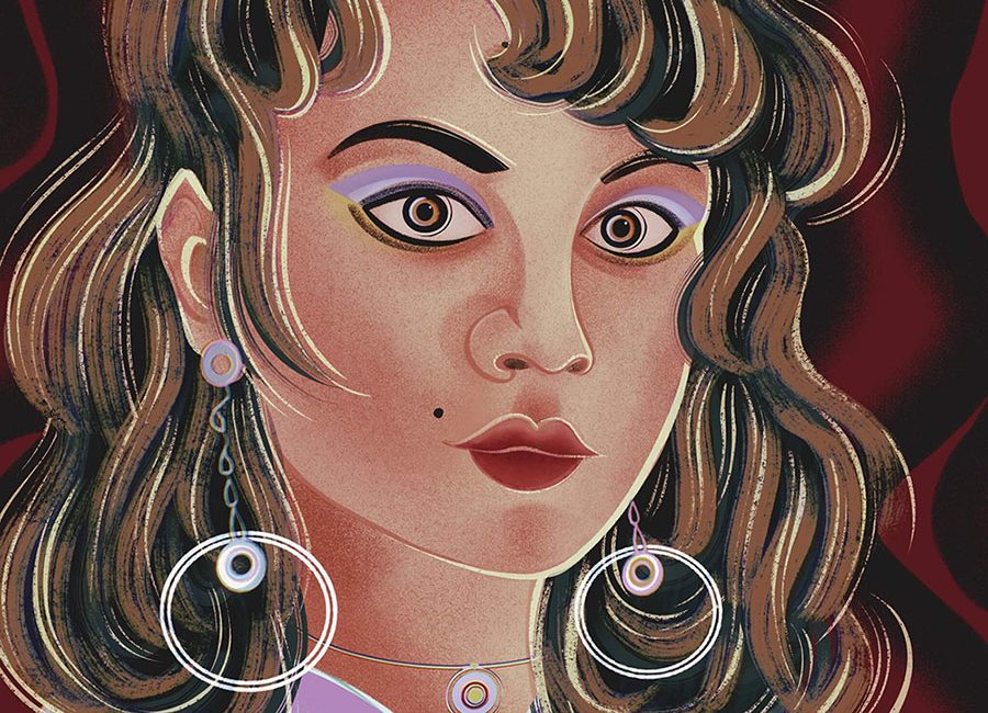 thumb 80s aesthtetic woman's portrait illustration