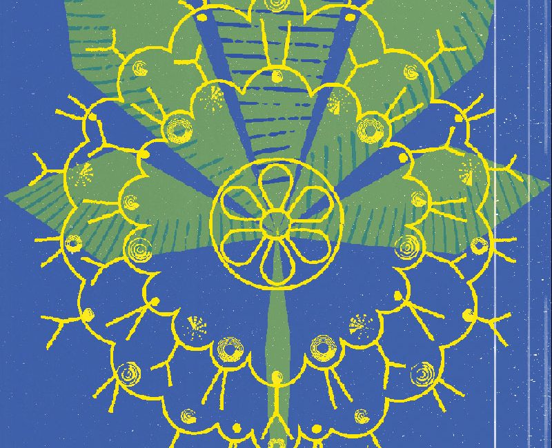 thumbnail for web people dancing around chesnut leaf postcard art